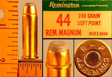 .44 remington magnum by remington jsp, one cartridge