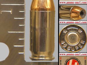 .45 super by underwood, jhp, "nickel case, one cartridge not a box!