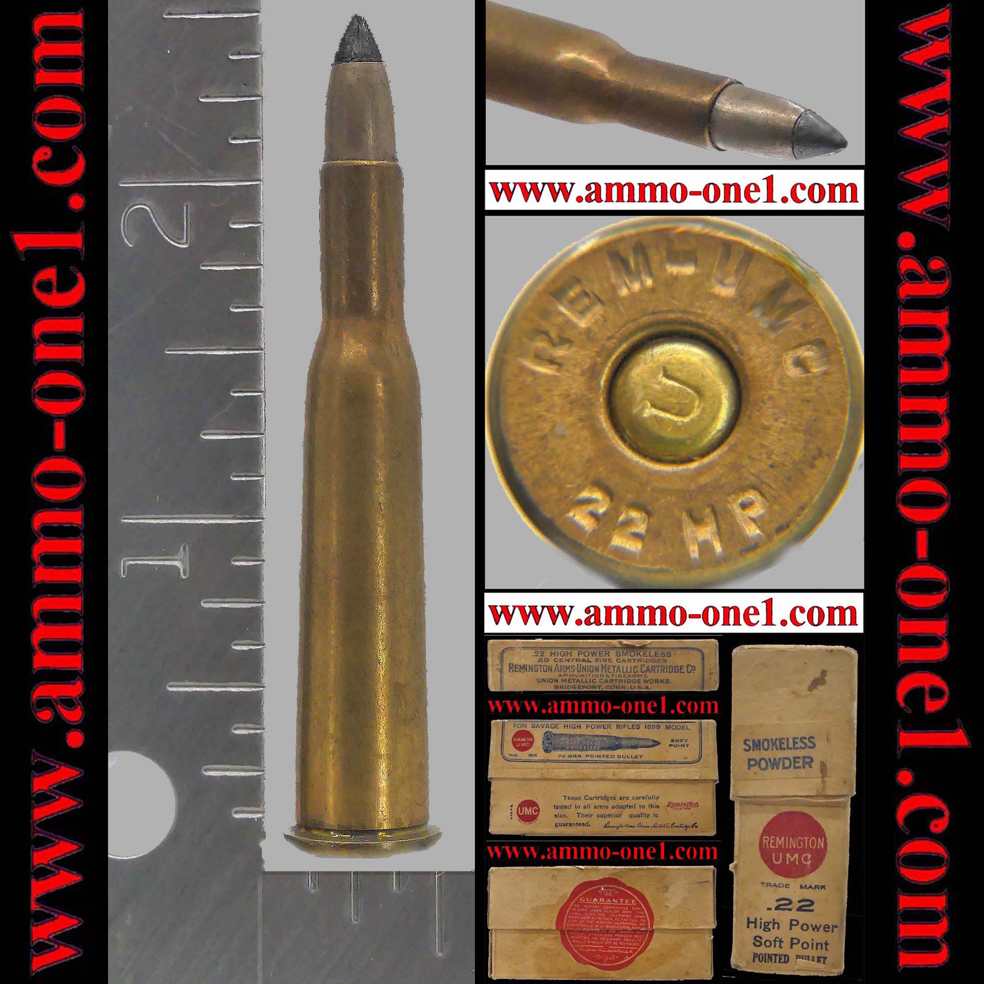 22 Savage High Power By Remington Umc App 1910 S Rem Umc H S With The Small Rifle Primer