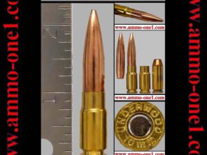.338 razorback wildcat by underwood ammo company, usa, “live”, one cartridge not a box.